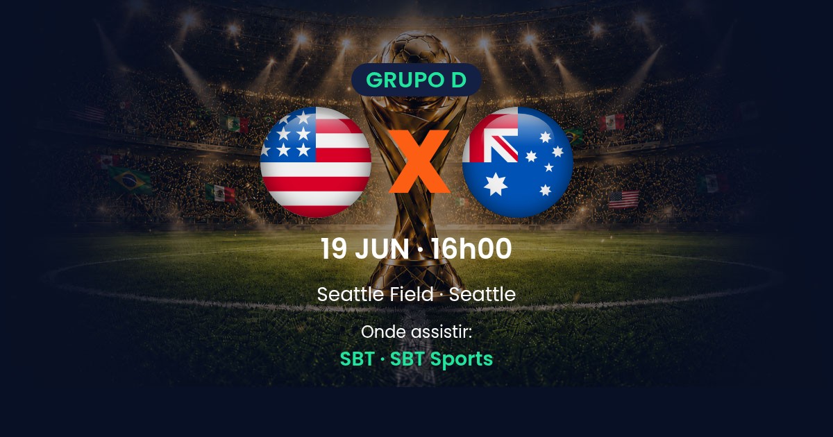 Estados Unidos x Austrália: prévia da 2ª rodada do Grupo D da Copa do Mundo 2026